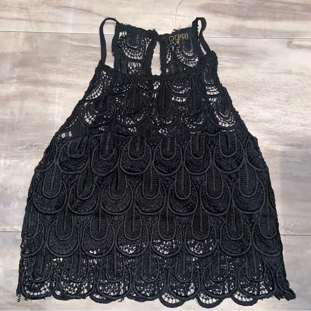 Black crochet top